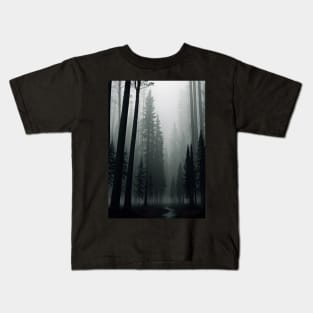 Spooky Forest at Dusk Kids T-Shirt